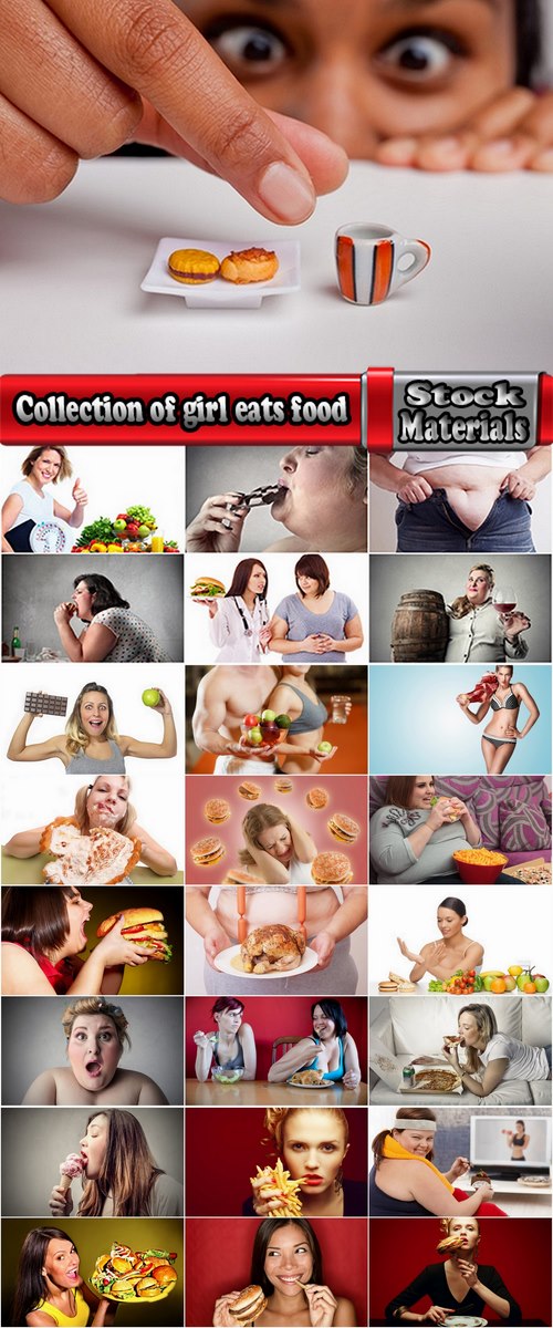 Collection of girl eats food fat woman obesity sandwich pizza burger 25 HQ Jpeg