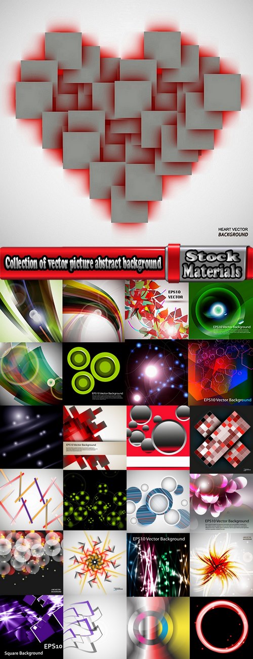 Collection of vector picture abstract background banner 25 Eps
