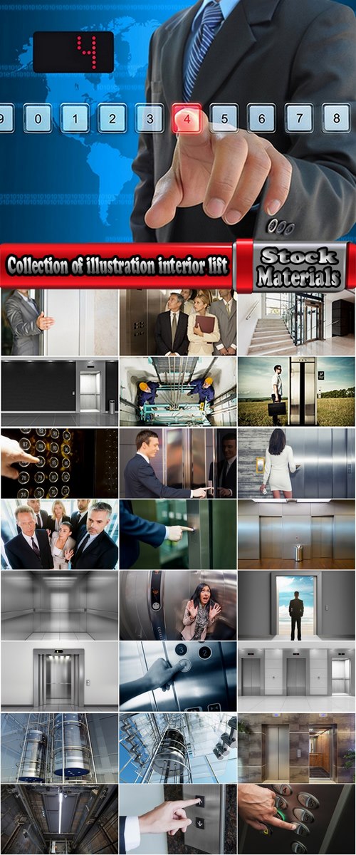 Collection of illustration interior lift people in the elevator 25 HQ Jpeg