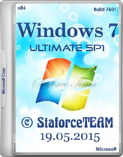 Windows 7 Build 7601 Ultimate SP1 RTM 19.05.2015 StaforceTEAM (x86/DE/EN/RU)