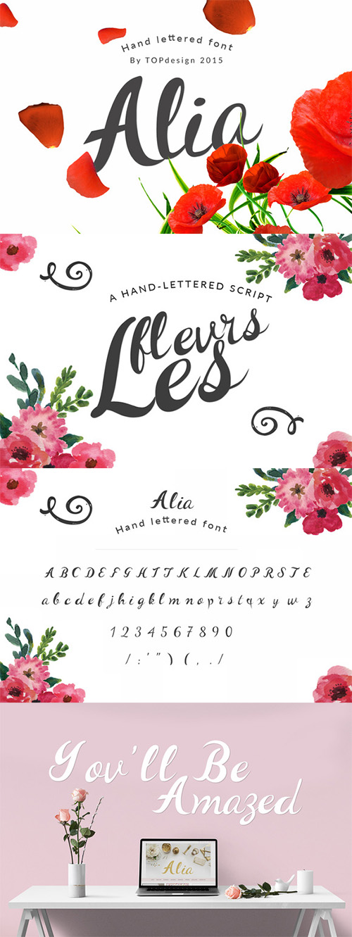 Alia - Hand lettered font