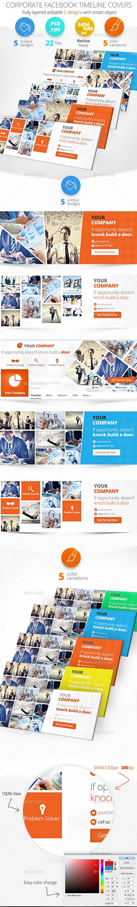 GraphicRiver - Corporate Facebook Timeline Covers 11335918