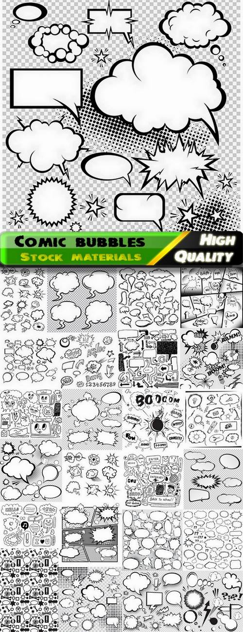Comic bubbles and tags for texts - 25 Eps