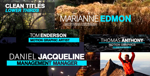 Clean Titles Lower Thirds - Project for After Effects (Videohive)