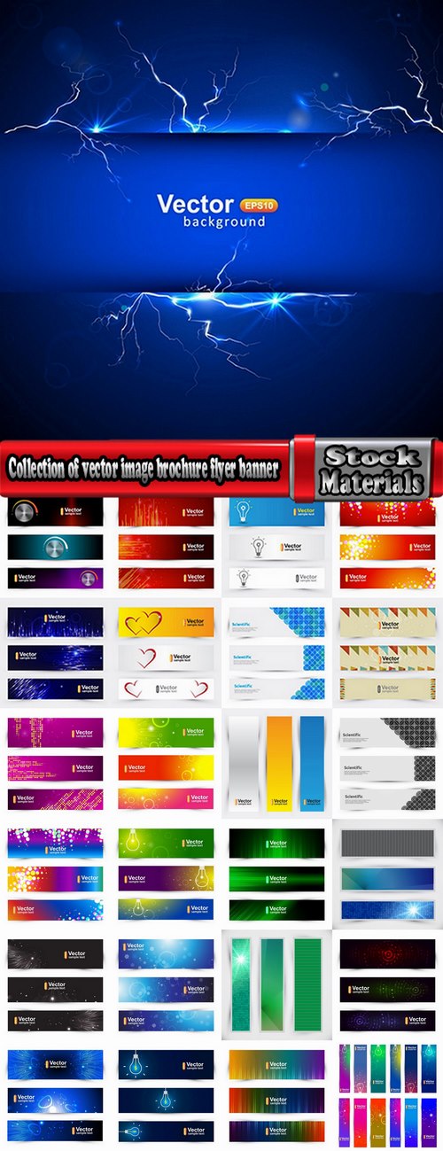Collection of vector image brochure flyer banner #11-25 Eps