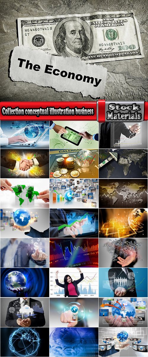 Collection conceptual illustration business businessman economy 25 HQ Jpeg