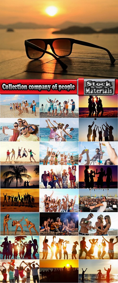 Collection company of people at the beach party fun beach vacation sea 25 HQ Jpeg