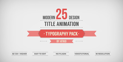 25 Design Titles Animation - Typography Pack - Project for After Effects (Videohive)