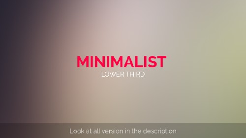 VideoHive - MInimalist Lower Third  11766370
