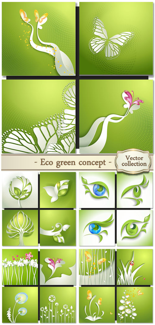 Vector eco green concept 6