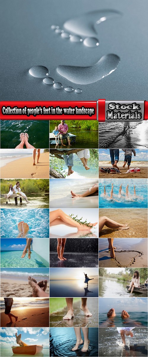 Collection of people's feet in the water landscape sea vacation beach sand trace 25 HQ Jpeg