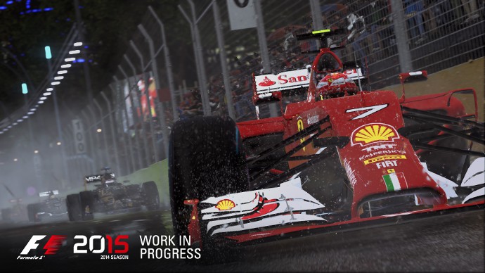 Снимок экрана игры F1 2015. Изображена машина формулы-1.