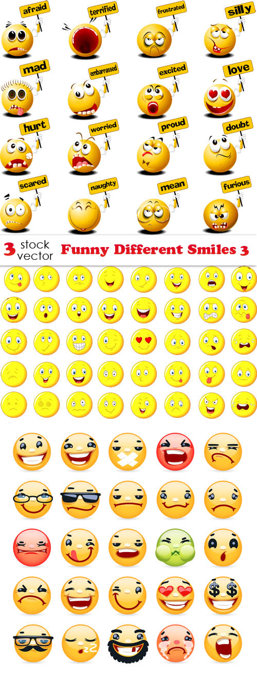 Vectors - Funny Different Smiles 03
