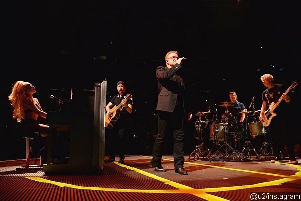 Леди Гага стала сюрпризом на нью-йоркском концерте группы U2 (ВИДЕО)