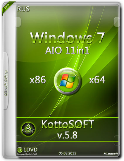 Windows 7 AIO 11in1 x86/x64 KottoSOFT v.5.8 (RUS/2015)