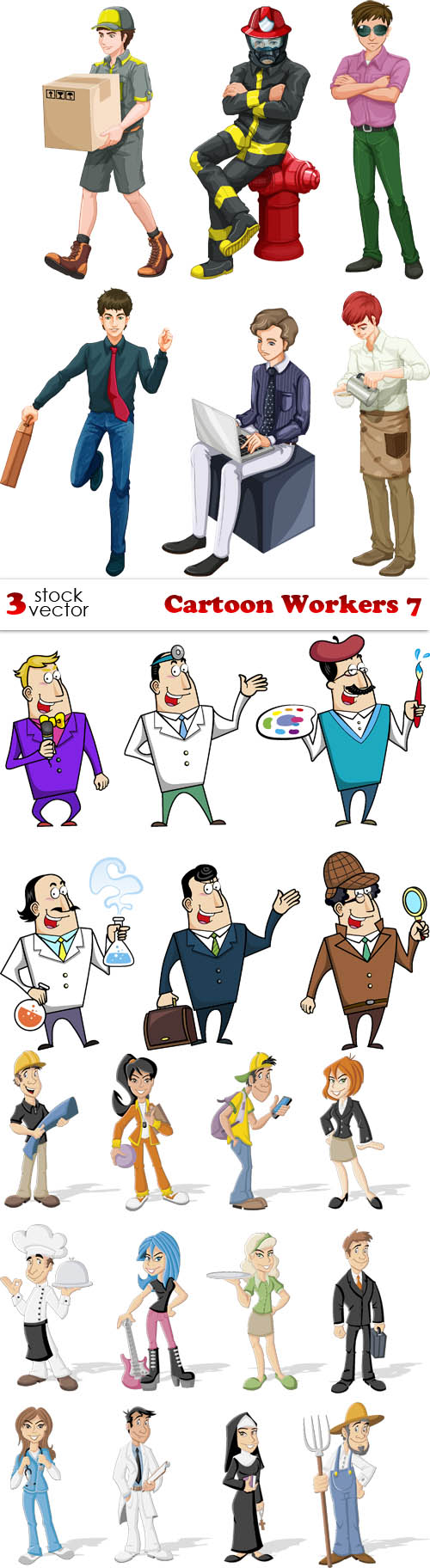 Vectors - Cartoon Workers 07