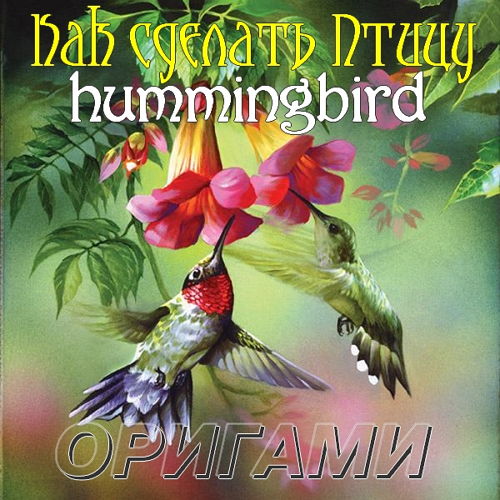  Как сделать Птицу (hummingbird) - оригами (2015) 