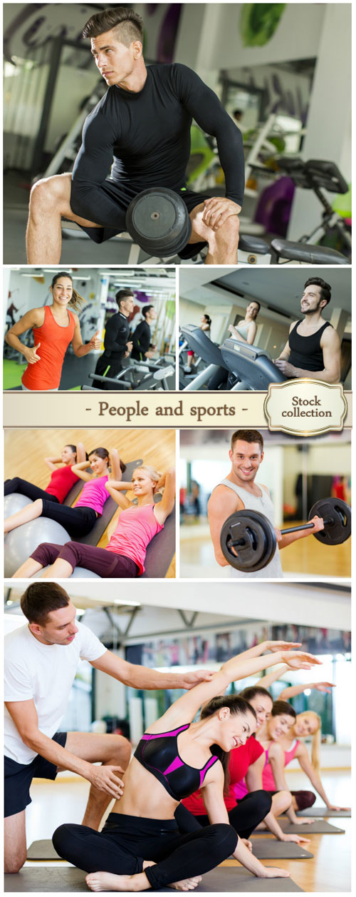 People and sports, gym - Stock photo