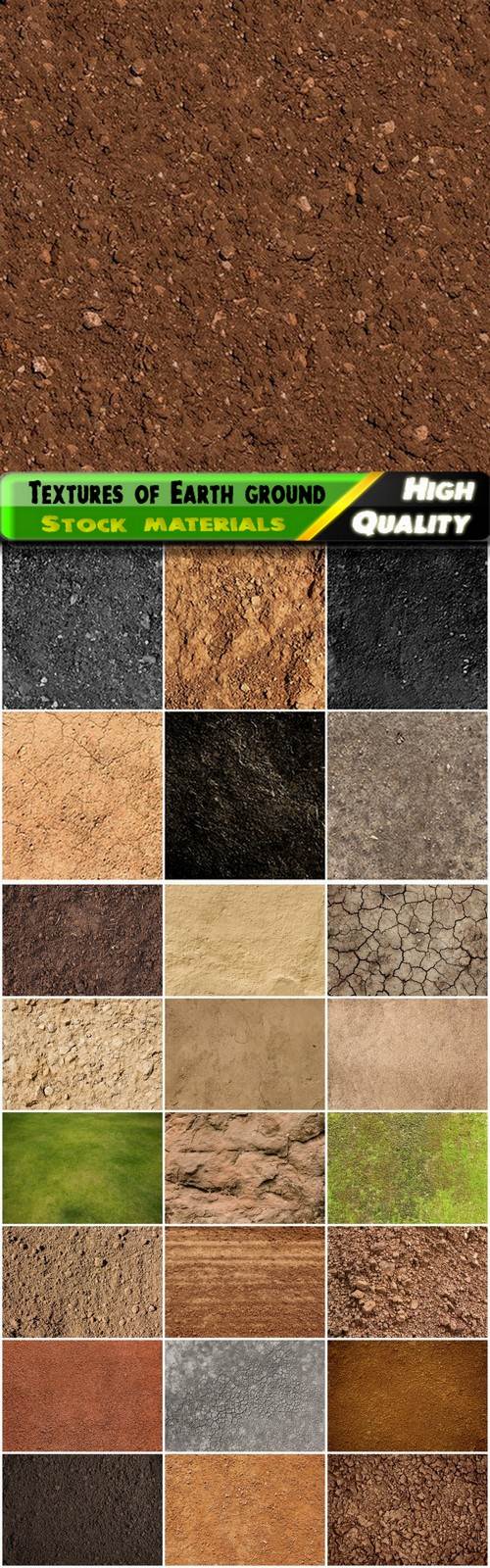 Backgrounds and textures of Earth ground - 25 HQ Jpg