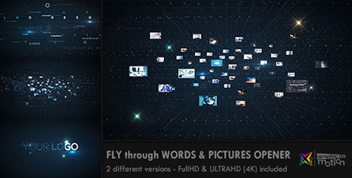 Fly through Words & Images Opener - Project for After Effects (Videohive)