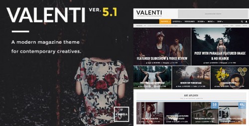 [GET] Valenti v5.1.1 - WordPress HD Review Magazine News Theme snapshot