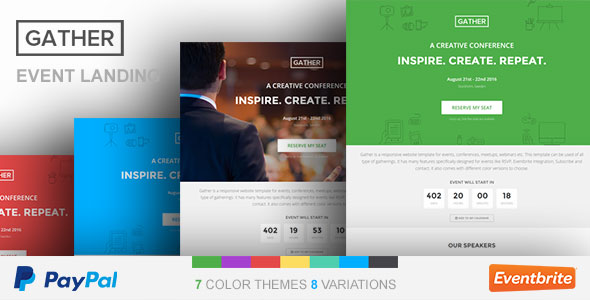 ThemeForest - Gather - Event & Conference WP Landing Page Theme