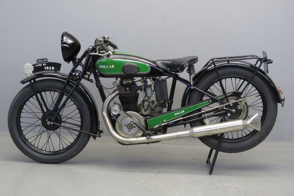 Старинный мотоцикл Dollar R2 1929