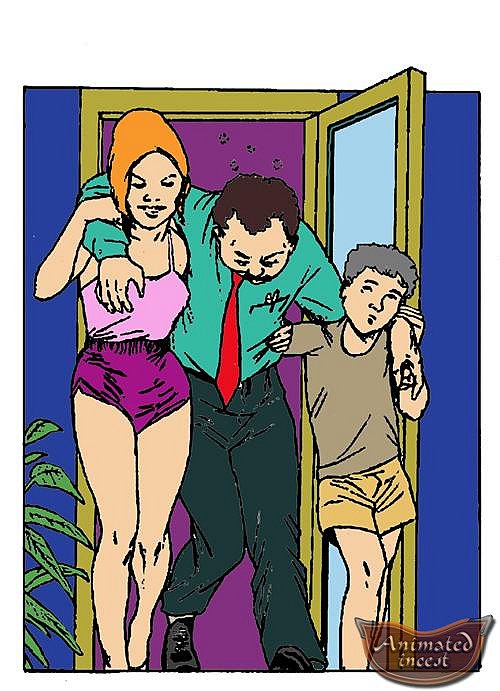 [All Sex] Animated Incest - What if drunk daddy wake up - Comics